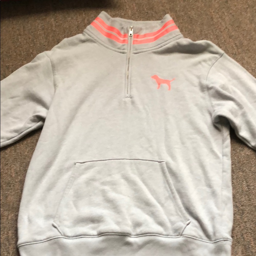 1/4 zip PINK Sweatshirt